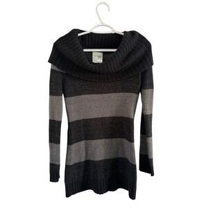 RED PAINT Y2K Striped Cowl Neck Sweater Womens‎ Medium Preppy Fairy Academia